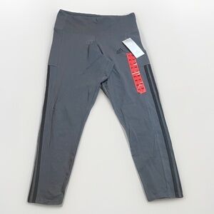 NWT Adidas Women's Gray Crop Leggings sz M